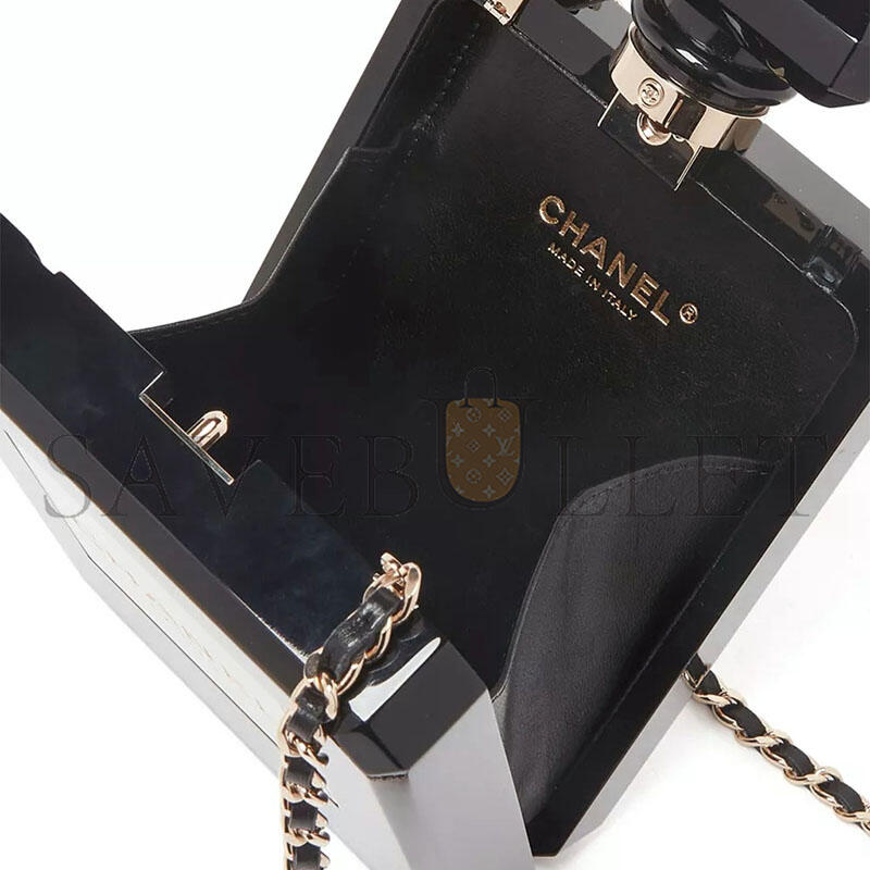 Ch**el master clutch no.5 perfume bag in plexi (20*12*4cm)